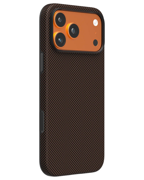 NoxCase Sunset Copper Aramid Fiber Case with TPU Bumper for iPhone 17 Pro and iPhone 17 Pro Max