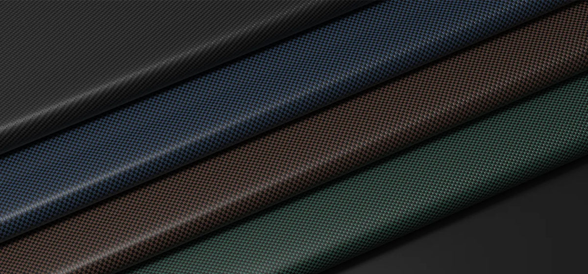 Four color options of NoxCase aramid fiber raw material